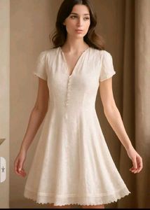 White Short Sleeve Dress