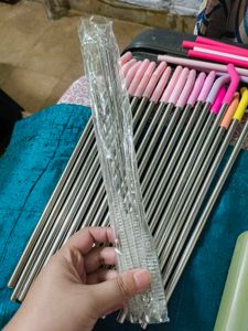 House Of Quirk Reusable Metal Straws Set
