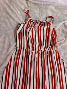 plusS Unused Women Printed Dress Side Slit Cut