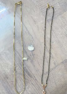 Small Mangalsutra & Gold Chain Combo