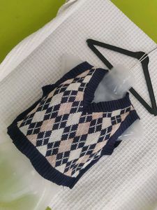 Argyle Knit Sweater Vest