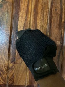 Leather And Polyester Gym/driving Gloves