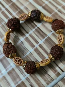 Rudraksha Bracelet with Om Accents