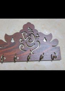 Shree Ganesh Wooden Key 🗝️ Holder With 5 Hooks