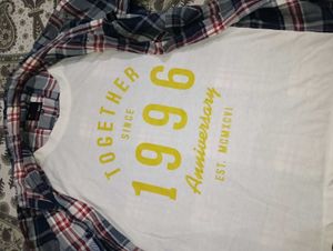 checkshirt with t shirt