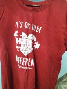 It's to Not Be Okay Red T-shirt. Casual Wear.