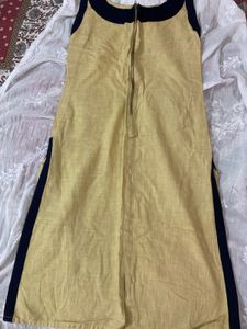 khaki straight Kurti