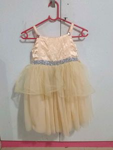 A Very Beautiful Golden Cream Colour Frock