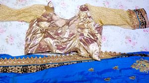 Embroidery Saaree Blue With Two Sequence Blouse