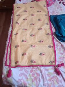 Crop Top With Plazzo N Dupatta