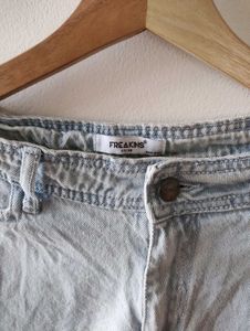 Wide Leg Jeans For Women, Light Blue, 30inch