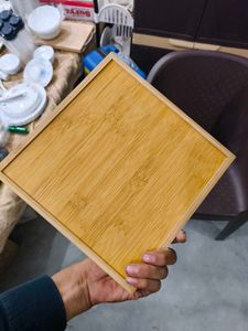 Square Glass Containers with Wood Tray