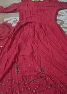 Pink Embroidered Anarkali Dress