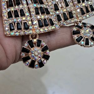 New Partywear Designer Black Earrings