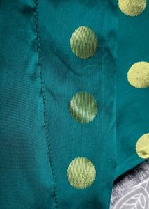 Traditional Saree Green With Gold Zari Pallu