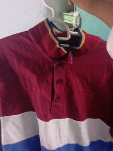 Color Block Polo tshirt size L