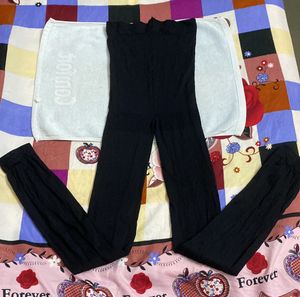 Full Length High Waist Black Thick Stockings - Dow