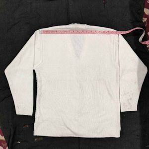 Elegant White Knit Cardigan