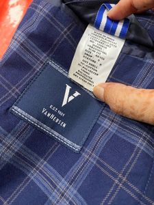 All Season Van Heusen Checkered Blue Blazer