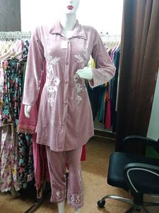 Party Wear Velvet Embroidered coord Set