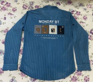 Stylish Blue Striped Casual Shirt for Men