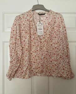 Zara Floral Shirt Size L