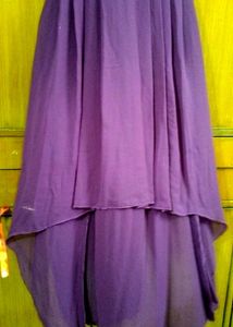ASYMMETRICAL PURPLE DRESS