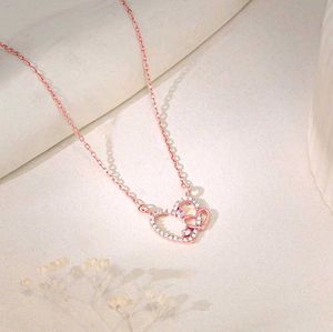 GIVA 925 REAL SILVER heart Necklace (Rose Gold)