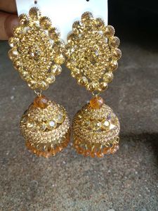 Golden Jhumka Earrings