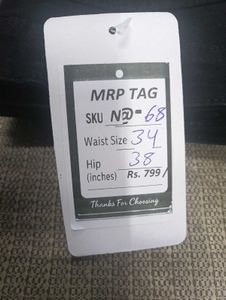 N@68 Size-34 Black Flared Pants