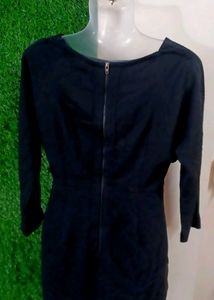 Black Long Sleeve Mini Dress