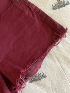 Old Navy Burgundy Denim Shorts