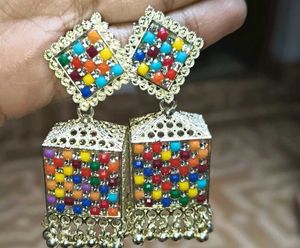 Colorful Jhumka Earrings