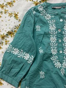 Teal Short Kurta Style Union