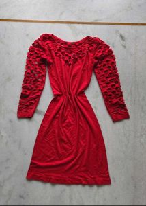 Red Cutout Detail Mini Dress