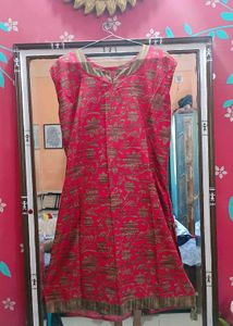 Rose &amp; Brown Floral Printed Salwar Suit Set