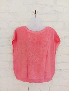 Coral Knit Top