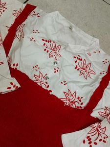Cute Red &amp; White Dress