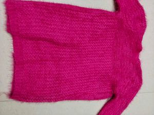 Stylish Pink Knit Cardigan