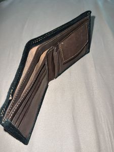 Suede Leather Black Wallet
