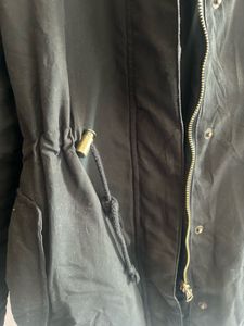 Two Way Parka Jacket With Cinched Waist