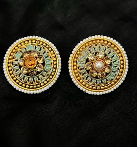 Earring COMBO✨Round Stud + Floral Design Hook