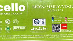 Floral cup set  (Set of 6)