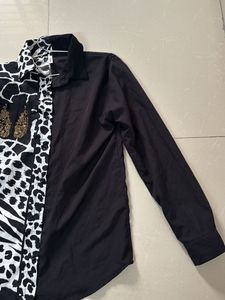 Classy Printed Black Shirt