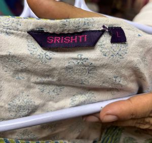 Srishti Brand Green Printed Kurta Set