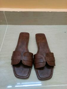 Brown Leather Flats Classic
