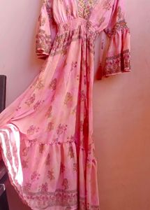 Floral Pink Maxi Dress