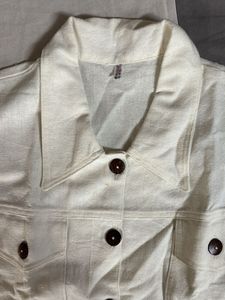 Sleeveless Button-Down Pure linen Top