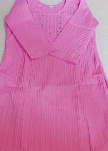 Pink Cotton Kurti