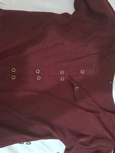 High Low V Neck Top